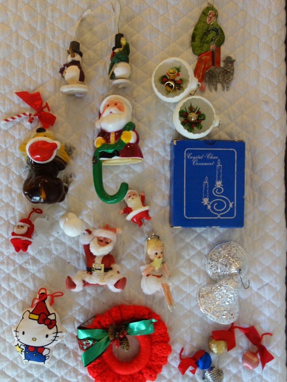 Vntg Mid-Century Lot of Christmas Ornaments Décor